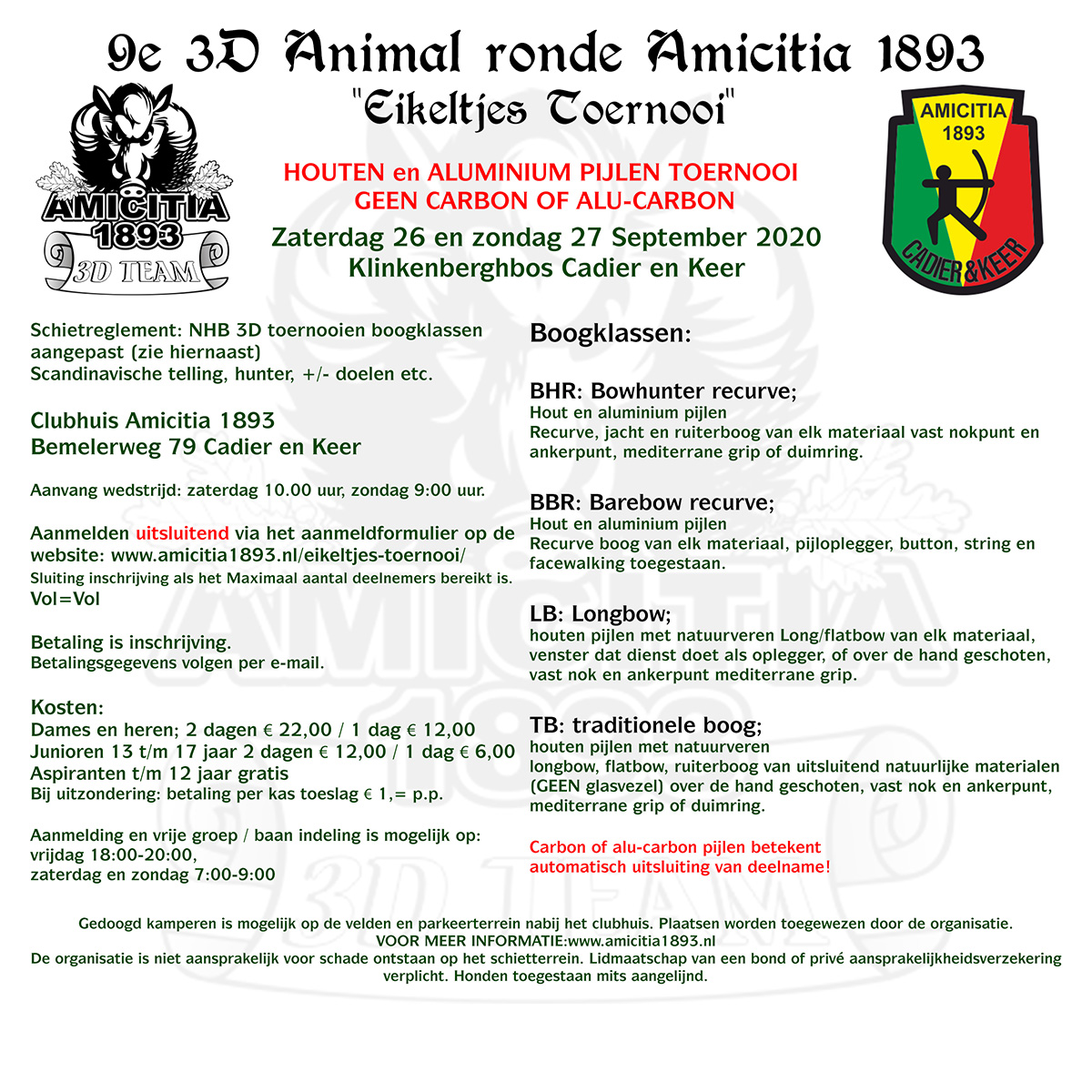 3D Animal ronde Amicitia 1893 @ Clubhuis Amicitia 1893, Klinkenberghbos