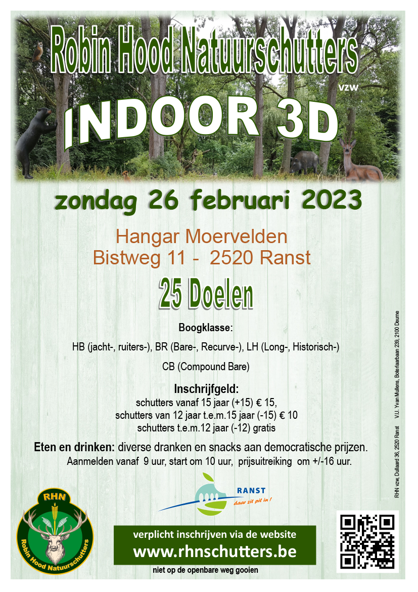 Robin Hood Natuurschutters Indoor 3D @ Hangar Moervelden
