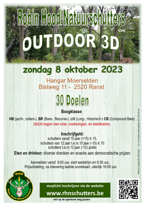 Robin Hood Natuurschutters Outdoor 3D @ Hangar Moervelden @ Bistweg 11