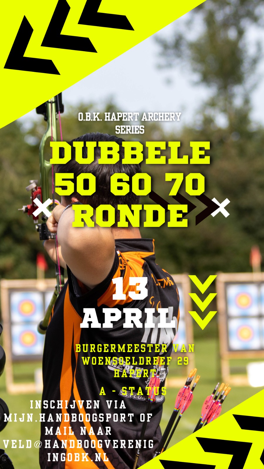 O.B.K. Hapert Archery Series Dubbele 50 60 70 Ronde