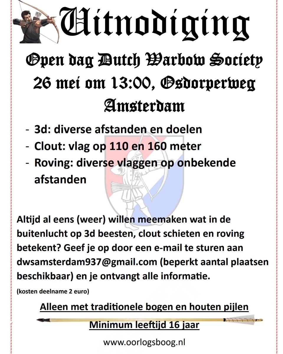 Open dag Amsterdam Dutch warbow Society
